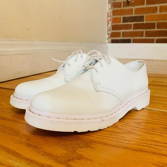 Dr. Martens Women's 1461 Mono 3-Eye White Smooth Leather - Picture 7 of 16